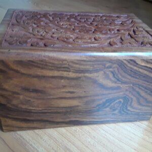 Carved Wooden Box With 'Hidden' Compartment